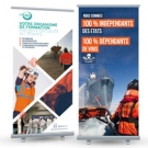 6 stands Roll'Up standard 85x200cm (kakémono avec enrouleur)